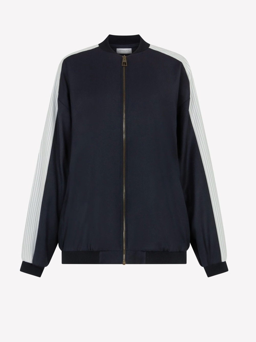 Serena Bute London cashmere blend bomber jacket S navy oversized